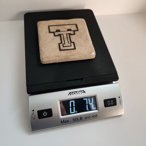 Vintage Custom Texas Tech University TTU Stone Coasters set of 4 Red Raiders - Picture 7 of 8